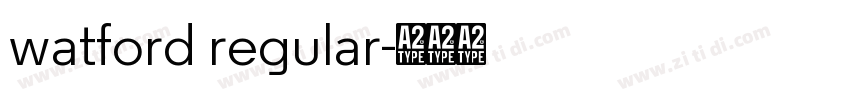 watford regular字体转换